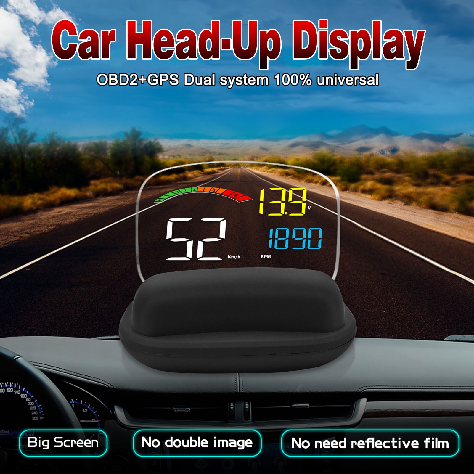 ڵ  C800 HD ڵ  OBD2 GPS ӵ HUD ..